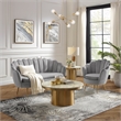 Posh Living Emaline Velvet Loveseat Grey