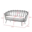 Posh Living Emaline Velvet Loveseat Yellow