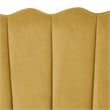 Posh Living Emaline Velvet Loveseat Yellow