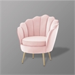 Posh Living Emaline Velvet Accent Chair Blush