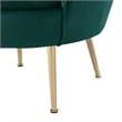 Posh Living Emaline Velvet Accent Chair Hunter Green