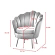 Posh Living Emaline Velvet Accent Chair Light Blue