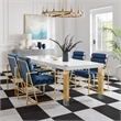 Posh Living Alaa  Dining Table White/Gold