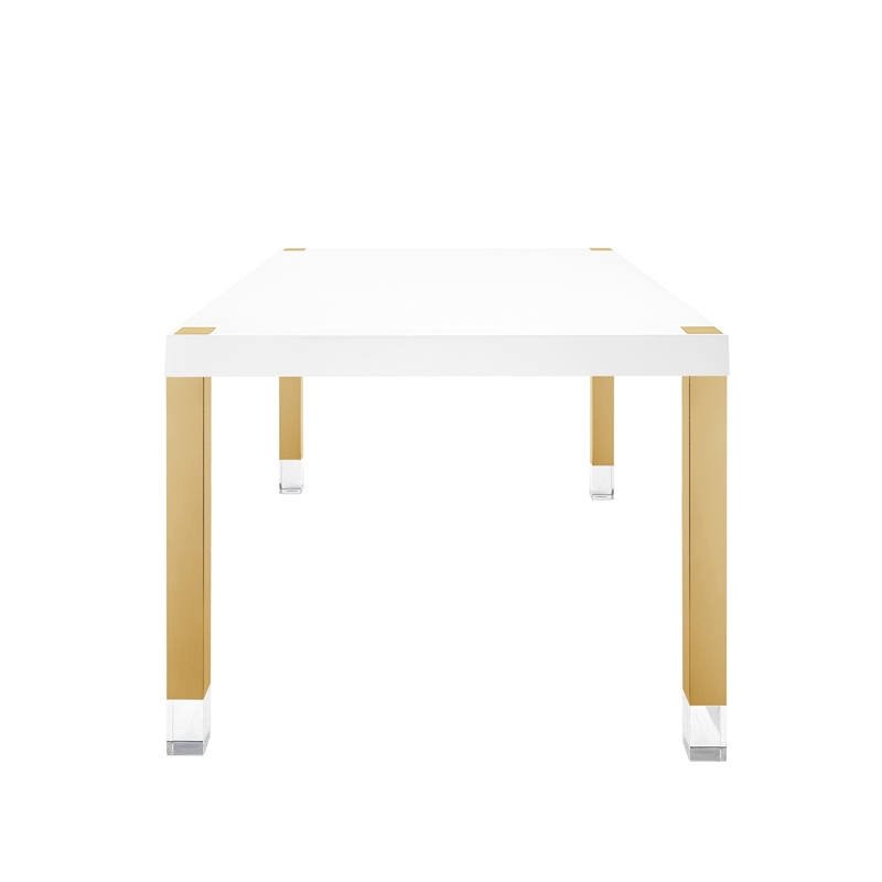 Posh Living Alaa  Dining Table White/Gold