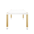 Posh Living Alaa  Dining Table White/Gold