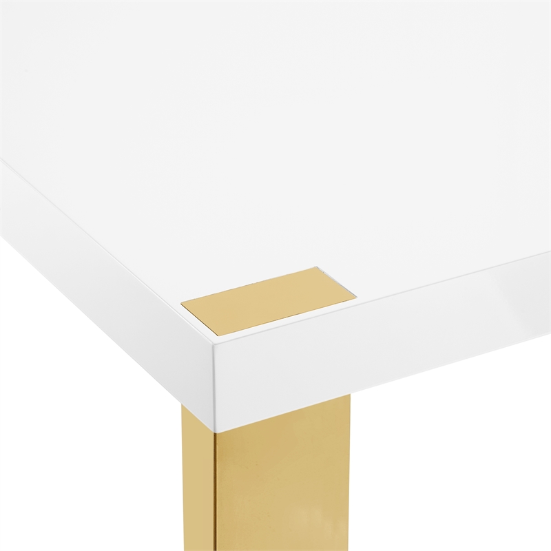 Posh Living Alaa  Dining Table White/Gold