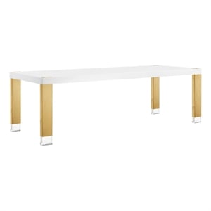 Posh Living Alaa  Dining Table White/Gold