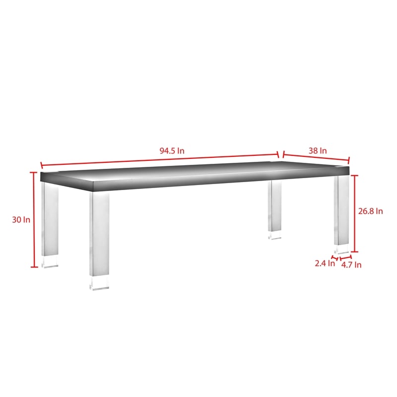 Posh Living Alaa  Dining Table Black/Gold