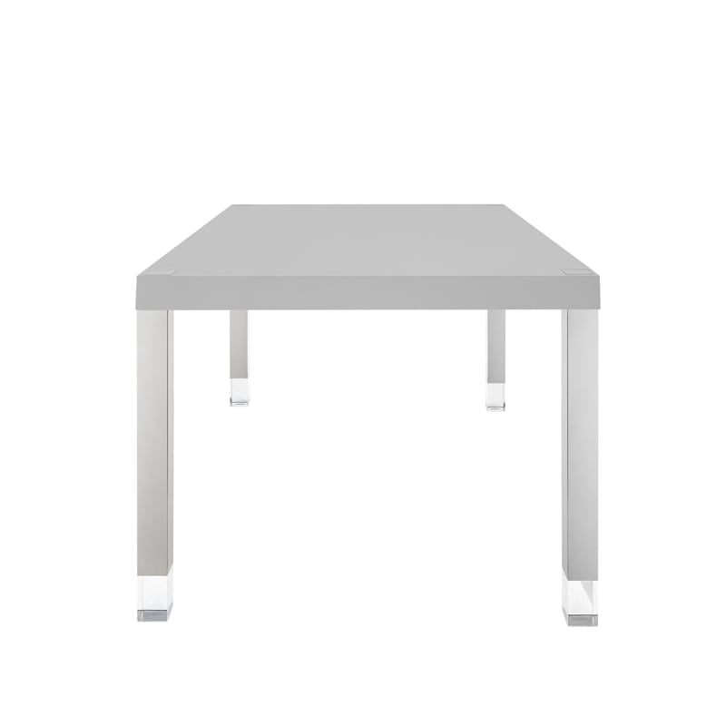 Posh Living Alaa  Dining Table Light Grey/Chrome