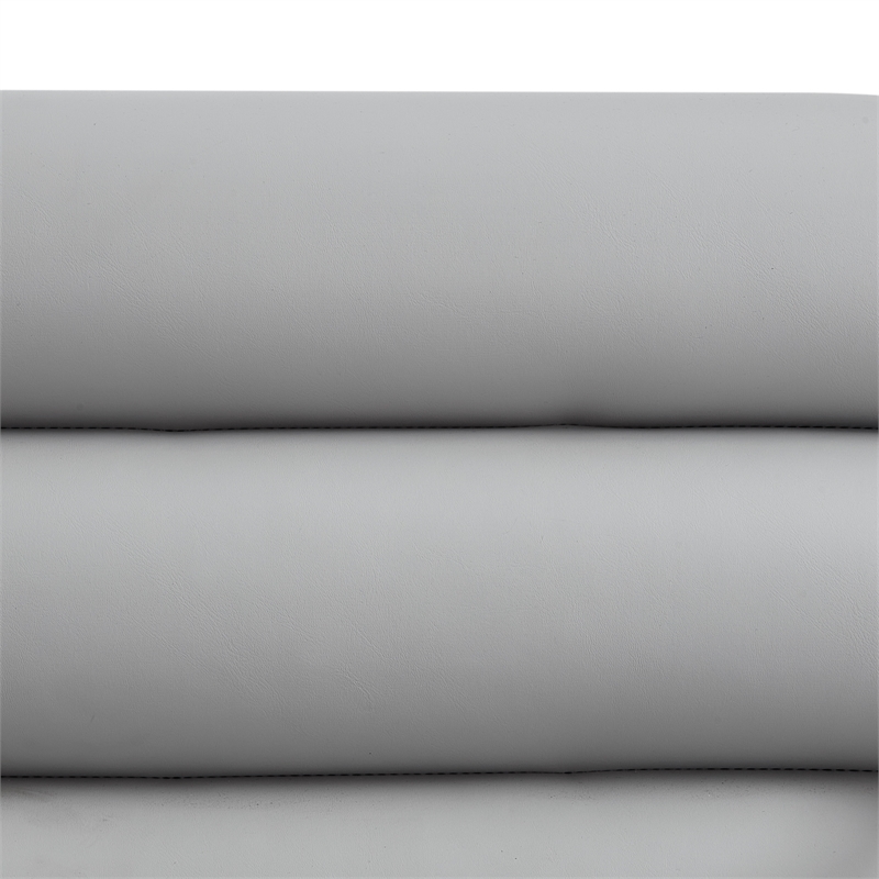 Posh Living Makynlee PU Leather Accent Chair Grey/Gold