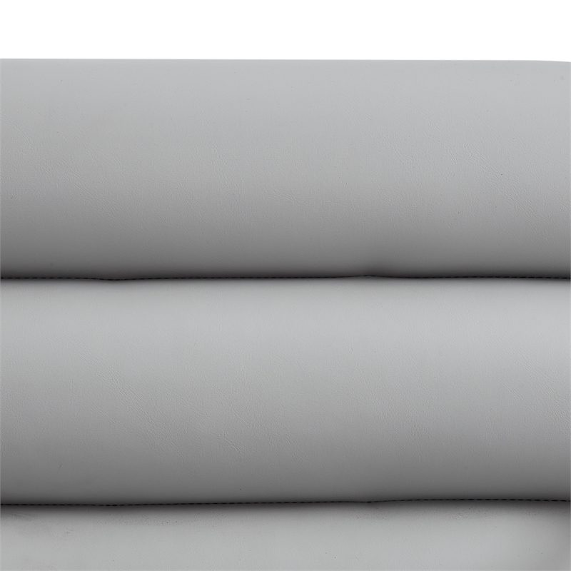 Posh Living Makynlee PU Leather Accent Chair Grey/Gold