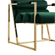 Posh Living Makynlee Velvet Accent Chair Hunter Green/Gold