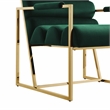 Posh Living Makynlee Velvet Accent Chair Hunter Green/Gold