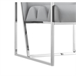 Posh Living Makynlee PU Leather Accent Chair Grey/Chrome