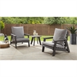 Posh Living Safia  Outdoor 3pc Seating Group Dark Grey