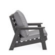 Posh Living Safia  Outdoor 3pc Seating Group Dark Grey