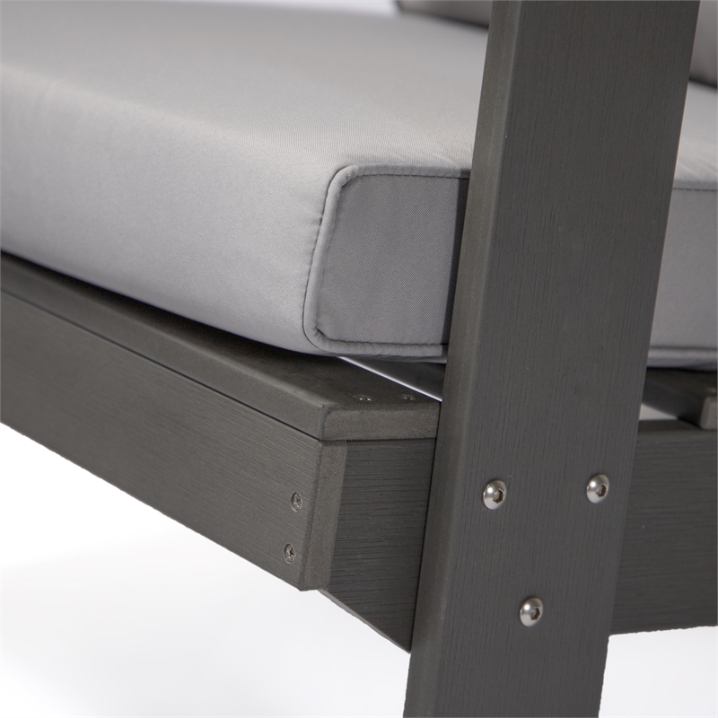 Posh Living Safia  Outdoor 3pc Seating Group Dark Grey