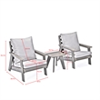 Posh Living Safia  Outdoor 3pc Seating Group Dark Grey