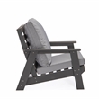 Posh Living Safia  Outdoor 3pc Seating Group Dark Grey