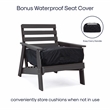 Posh Living Safia  Outdoor 3pc Seating Group Dark Grey