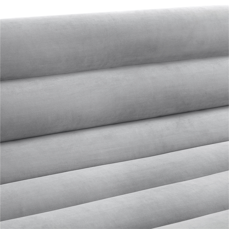 Posh Living Makynlee Velvet Settee Loveseat Grey/Gold