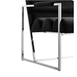 Posh Living Makynlee Velvet Settee Loveseat Black/Chrome