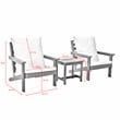 Posh Living Roberta  Outdoor 3pc Seating Group Teak