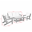 Posh Living Roberta  Outdoor 4pc Seating Group Teak