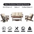 Posh Living Roberta  Outdoor 4pc Seating Group Teak