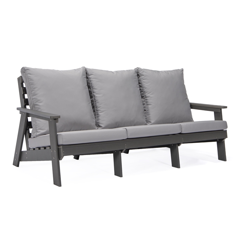 Posh Living Safia  Outdoor 4pc Seating Group Dark Grey