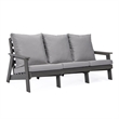 Posh Living Safia  Outdoor 4pc Seating Group Dark Grey