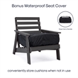 Posh Living Safia  Outdoor 4pc Seating Group Dark Grey