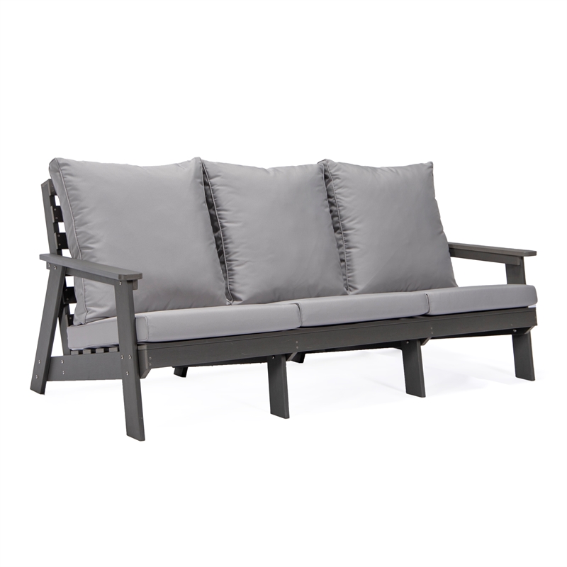 Posh Living Safia  Outdoor 4pc Seating Group Dark Grey