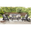 Posh Living Safia  Outdoor 4pc Seating Group Dark Grey