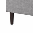 Posh Living Adelyne Linen & Solid Wood Platform Bed Queen Size in Gray