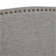 Posh Living Adelyne Linen & Solid Wood Platform Bed Queen Size in Gray