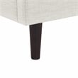 Posh Living Adelyne Linen & Solid Wood Platform Bed King Size in Cream White