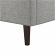 Posh Living Adelyne Linen & Solid Wood Platform Bed Twin XL Size in Gray