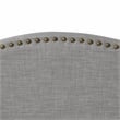 Posh Living Adelyne Linen & Solid Wood Platform Bed Twin XL Size in Gray