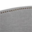 Posh Living Adelyne Linen & Solid Wood Platform Bed King Size in Gray