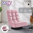 Posh Living Woodrow Linen Recliner/Floor Chair Pink