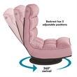 Posh Living Woodrow Linen Recliner/Floor Chair Pink