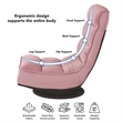 Posh Living Woodrow Linen Recliner/Floor Chair Pink