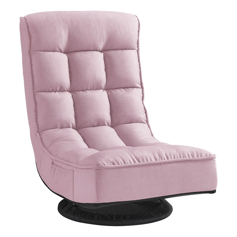 Posh Living Woodrow Linen Recliner/Floor Chair Pink