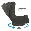 Posh Living Woodrow Linen Recliner/Floor Chair Black