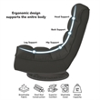 Posh Living Woodrow Linen Recliner/Floor Chair Black