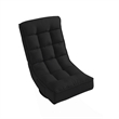 Posh Living Woodrow Linen Recliner/Floor Chair Black