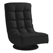Posh Living Woodrow Linen Recliner/Floor Chair Black