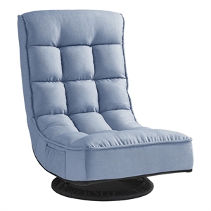 Posh Living Woodrow Linen Recliner/Floor Chair Blue