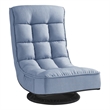 Posh Living Woodrow Linen Recliner/Floor Chair Blue